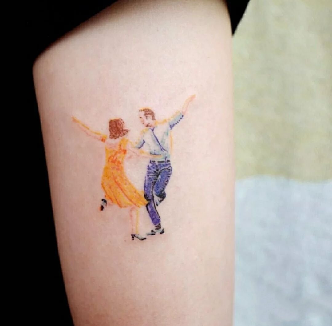 彩色小清新的一组插画纹身图片