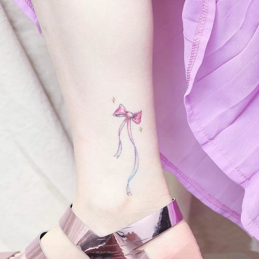 夏日必备小清新脚踝纹身图片9张