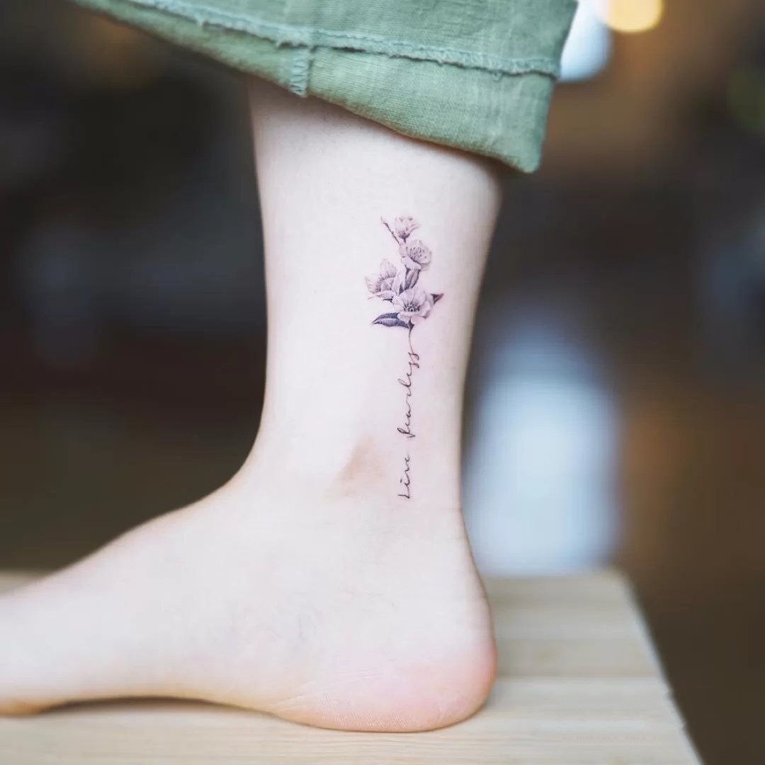 夏日必备小清新脚踝纹身图片9张