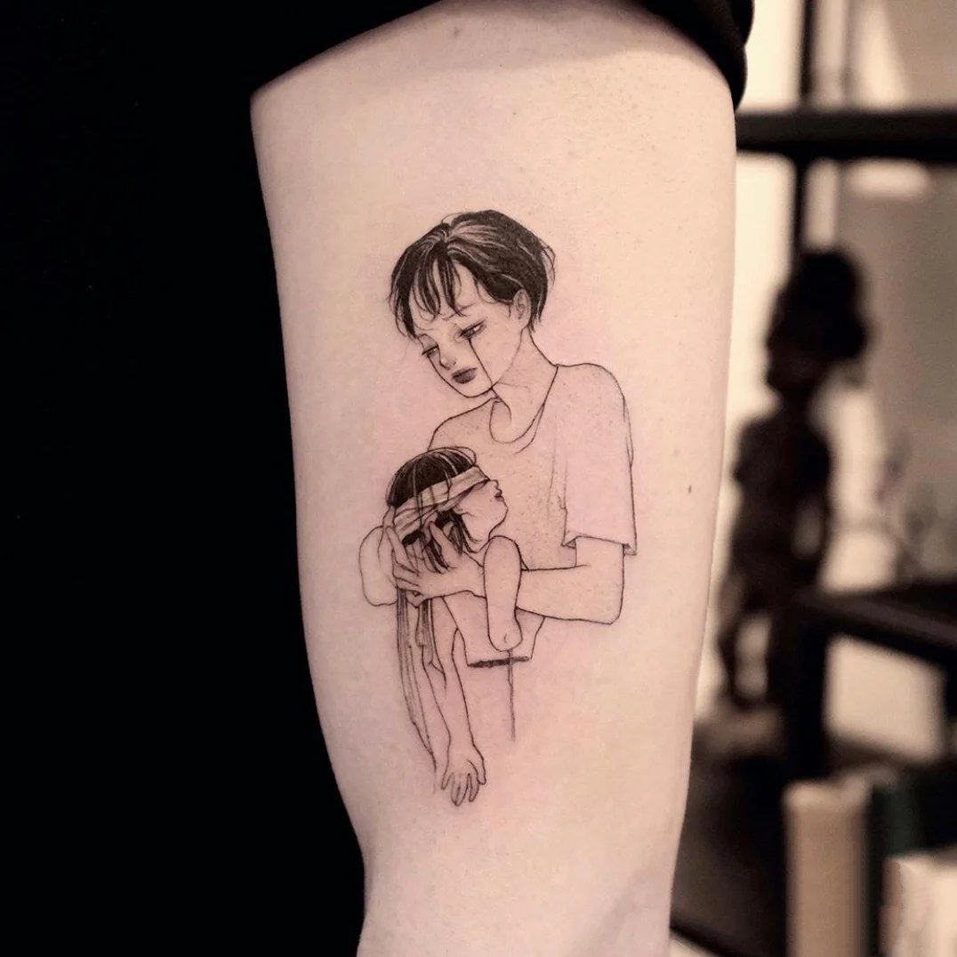 一组精致好看的插画纹身图片