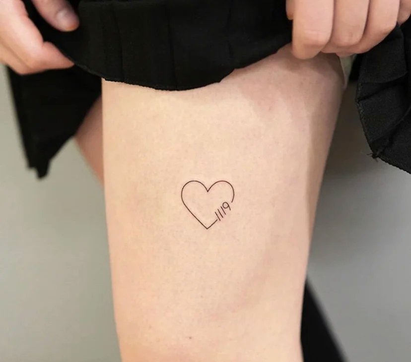 可爱的简笔画爱心纹身图片9张
