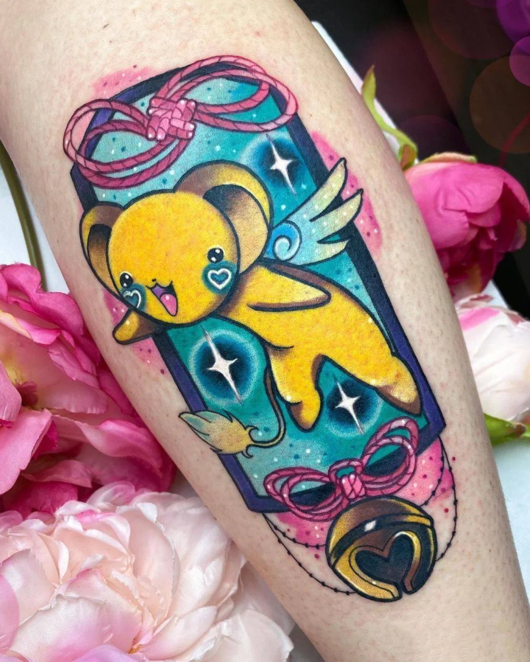 色彩艳丽的9张newschool纹身图片