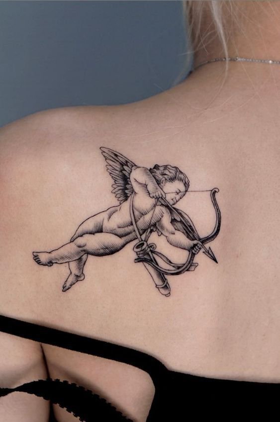 女神最爱的一组守护天使纹身图片