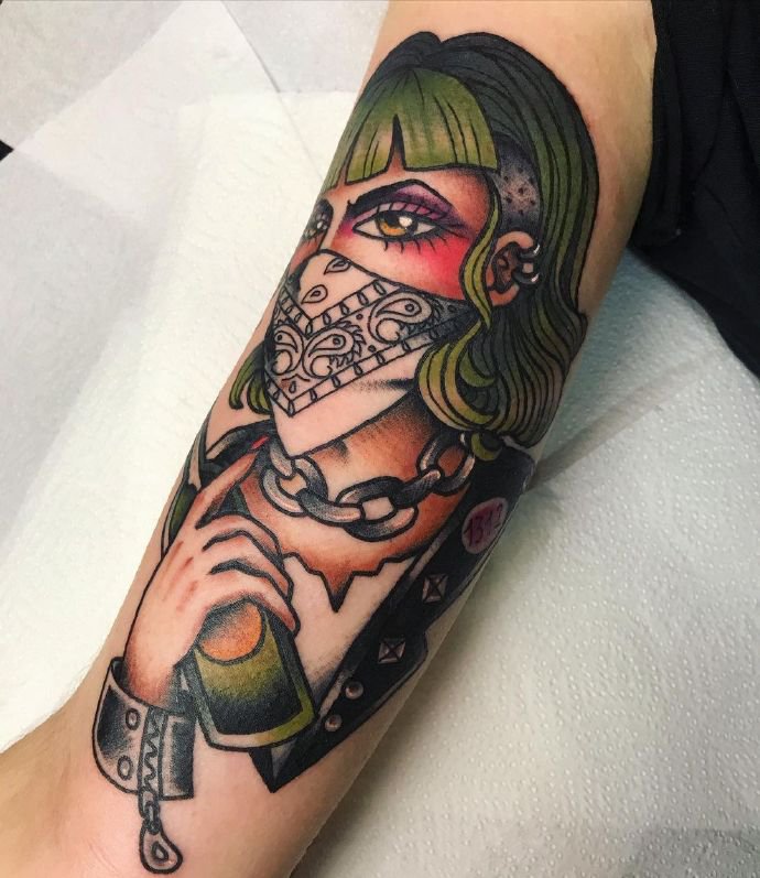 精致好看的9张oldschool纹身图片