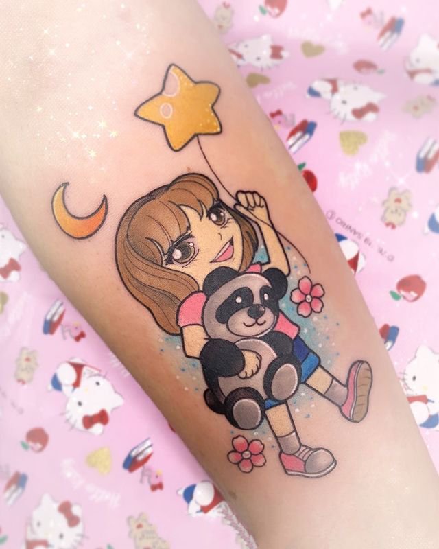 萌萌哒的可爱卡通纹身图片9张