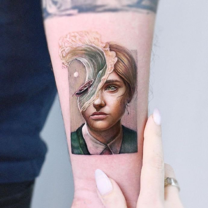 9张超精致的写实小图纹身图片