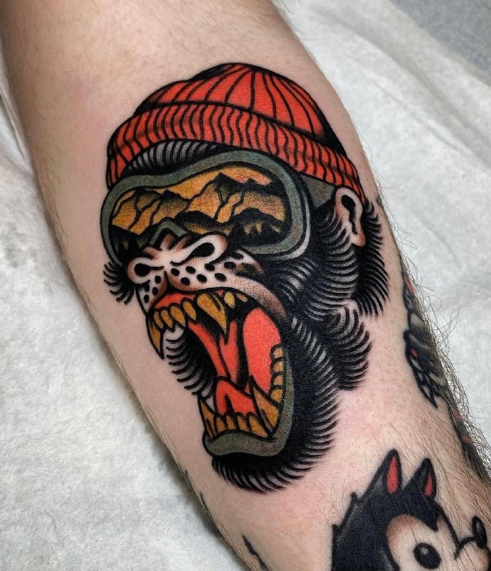 一组复古彩色的oldschool纹身图片