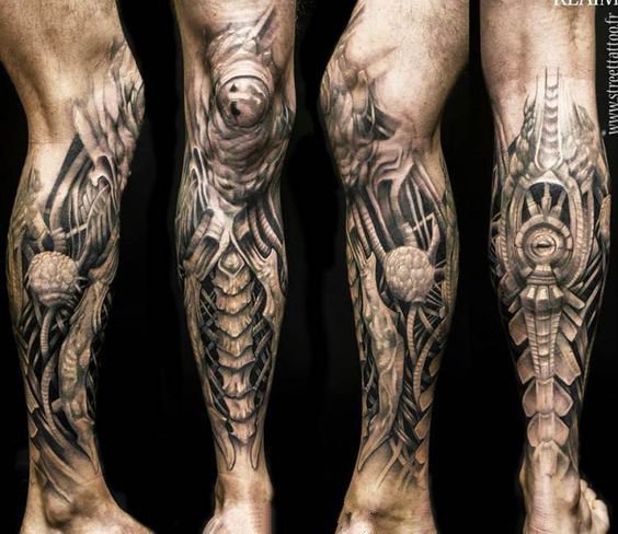 炫酷感爆棚的机械纹身图片9张