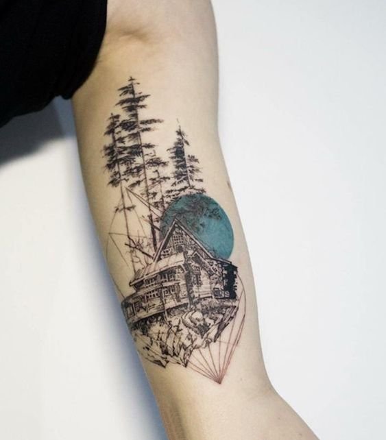 9张设计感满满的手臂小腿纹身图片