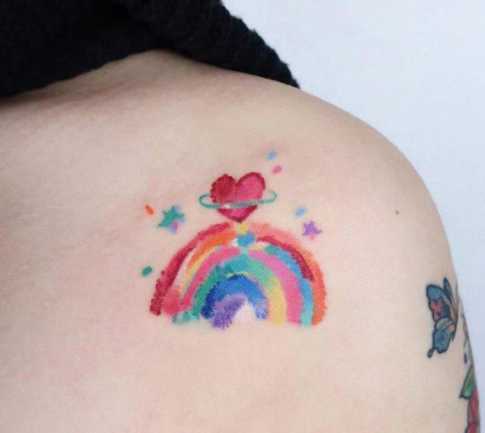 9张色彩丰富的卡通彩色纹身图片