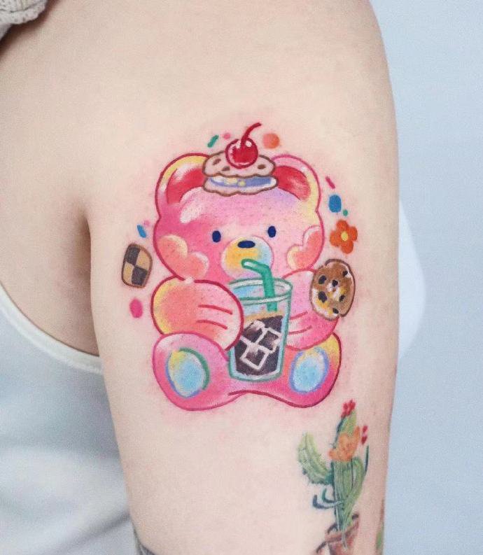 9张色彩丰富的卡通彩色纹身图片