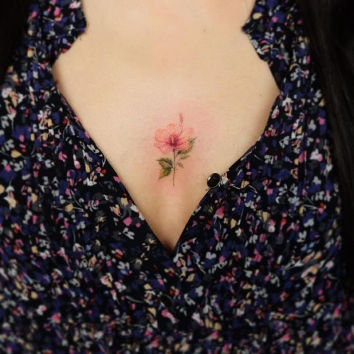 适合女生的好看花卉纹身图片9张