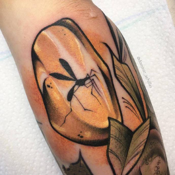 一组昆虫系列的newschool纹身图片