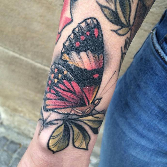 一组昆虫系列的newschool纹身图片