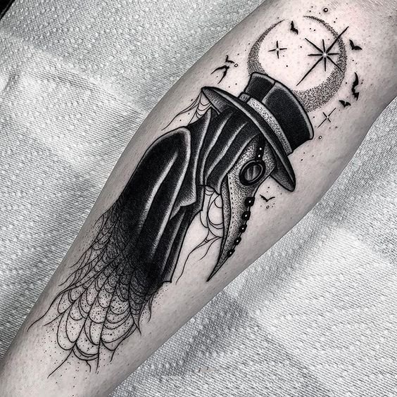 让人又敬又惧的9张鸟嘴医生纹身图片