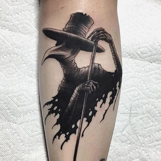 让人又敬又惧的9张鸟嘴医生纹身图片