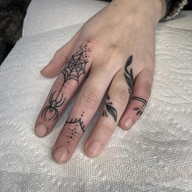 独特个性的手指纹身图片9张