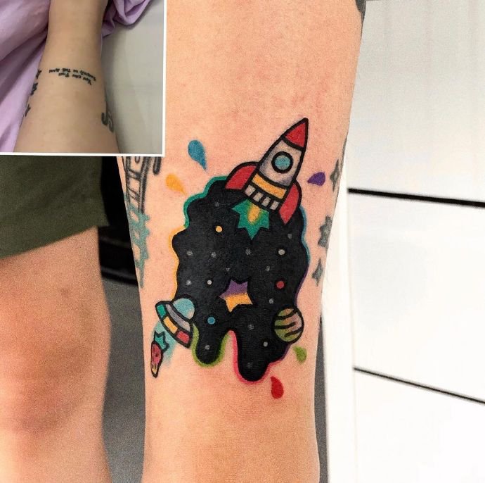 很可爱的9张卡通oldschool纹身图片