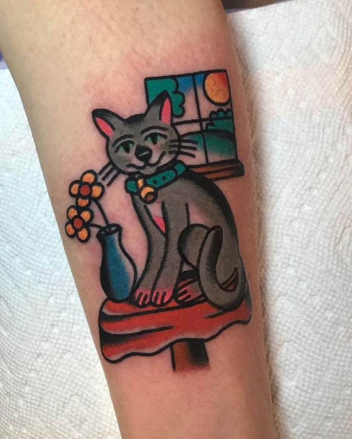 俏皮又可爱的oldschool纹身图片9张