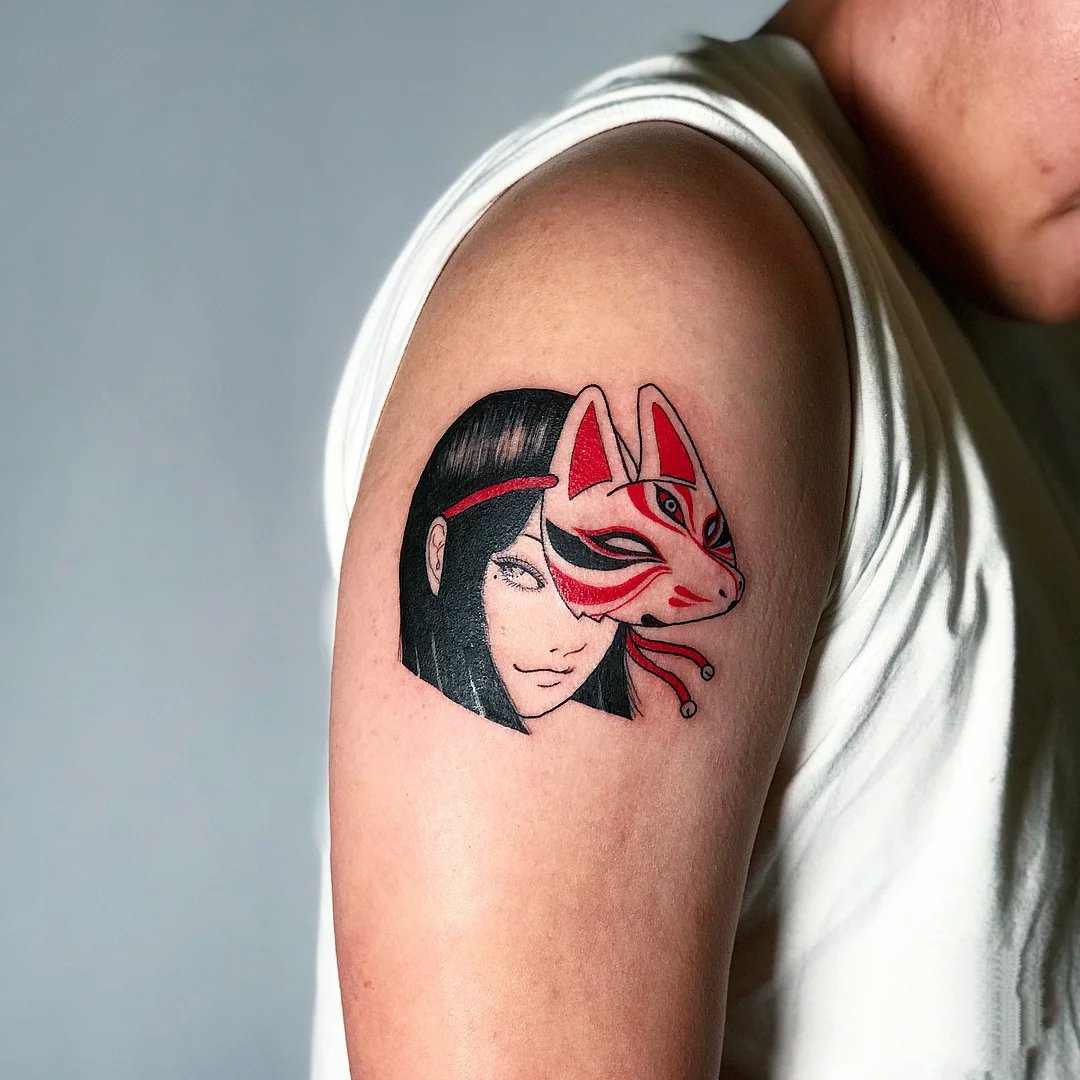 9张漫画里的日式富江女孩纹身图片