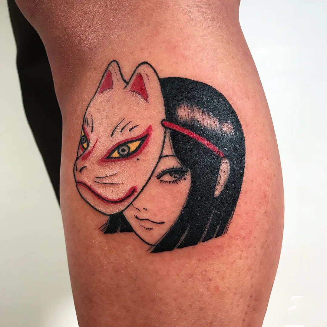 9张漫画里的日式富江女孩纹身图片