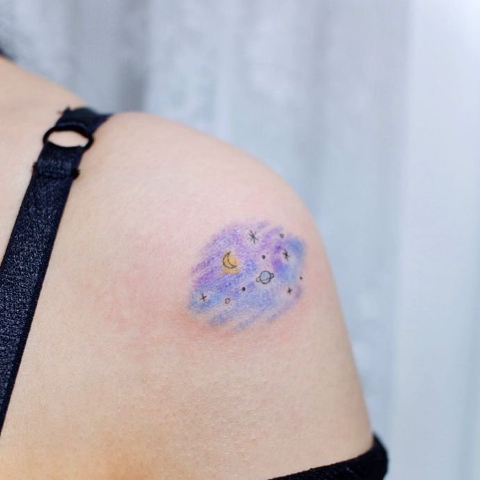 清纯女生最爱的9张淡雅小清新纹身图片