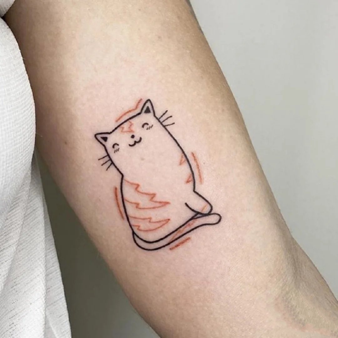 爱猫人士必入的一组猫咪纹身图片