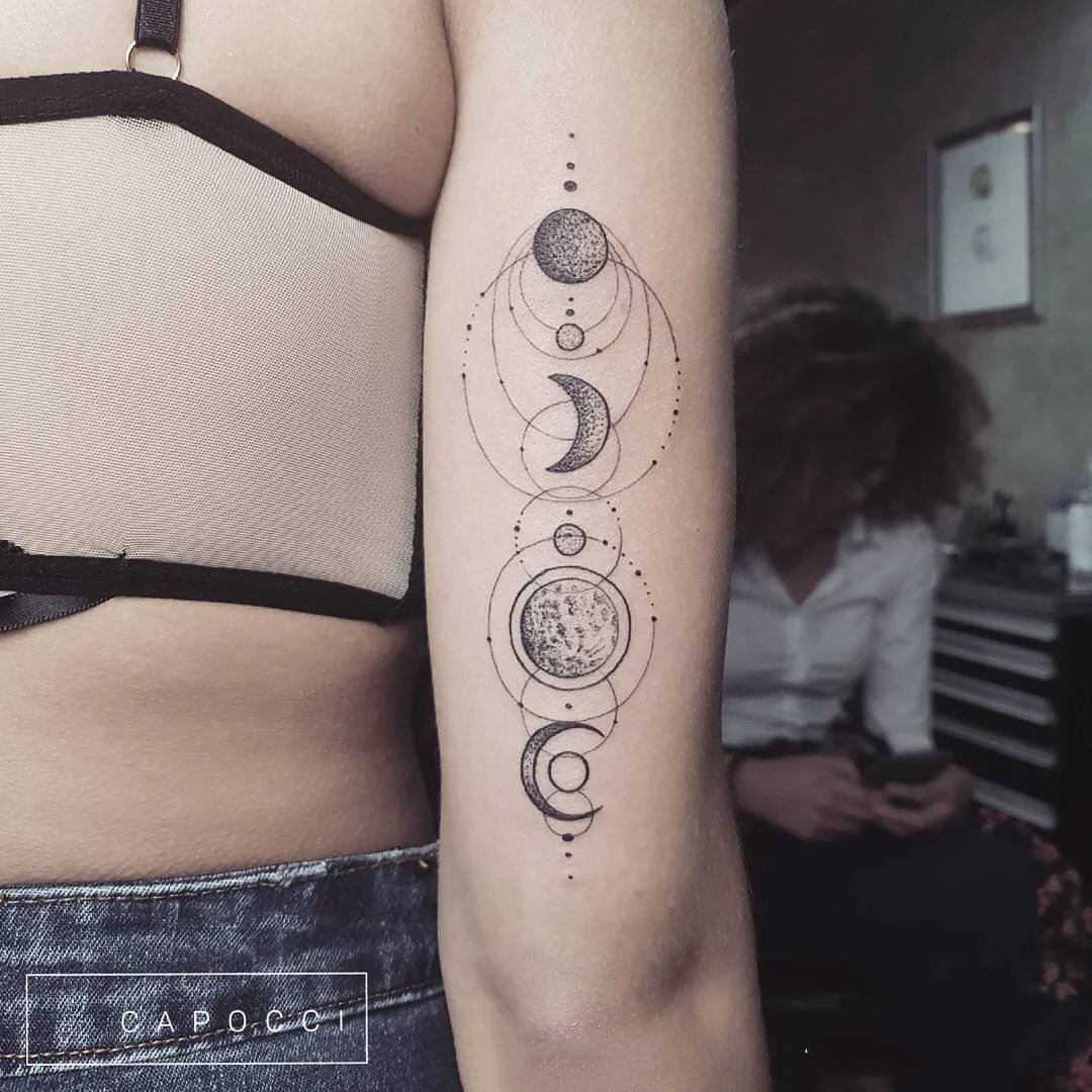 漂亮的几何小清新纹身图片9张