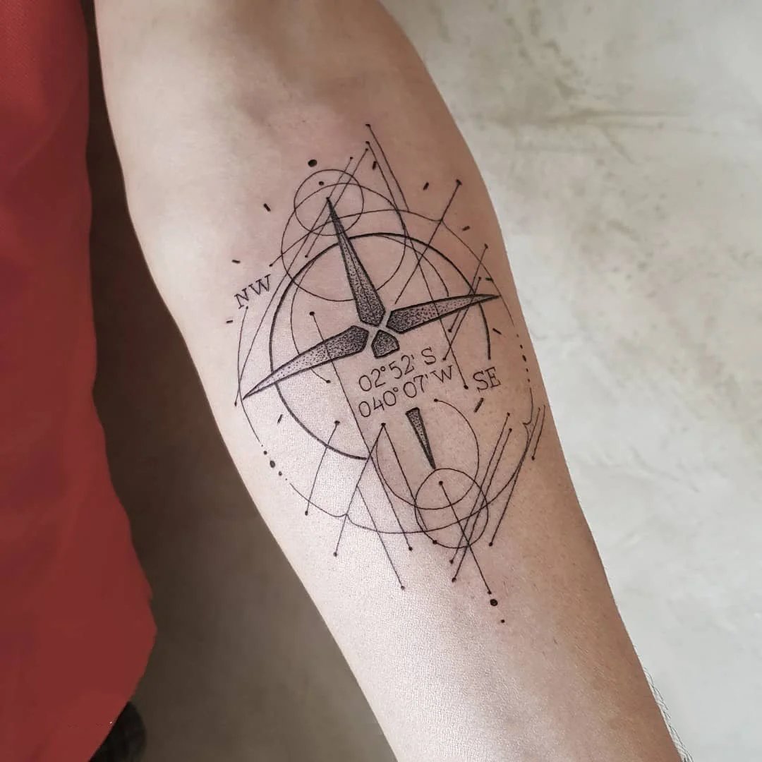 漂亮的几何小清新纹身图片9张