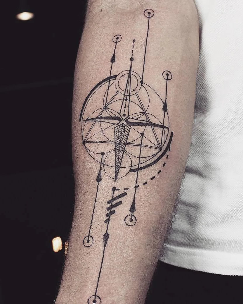 漂亮的几何小清新纹身图片9张