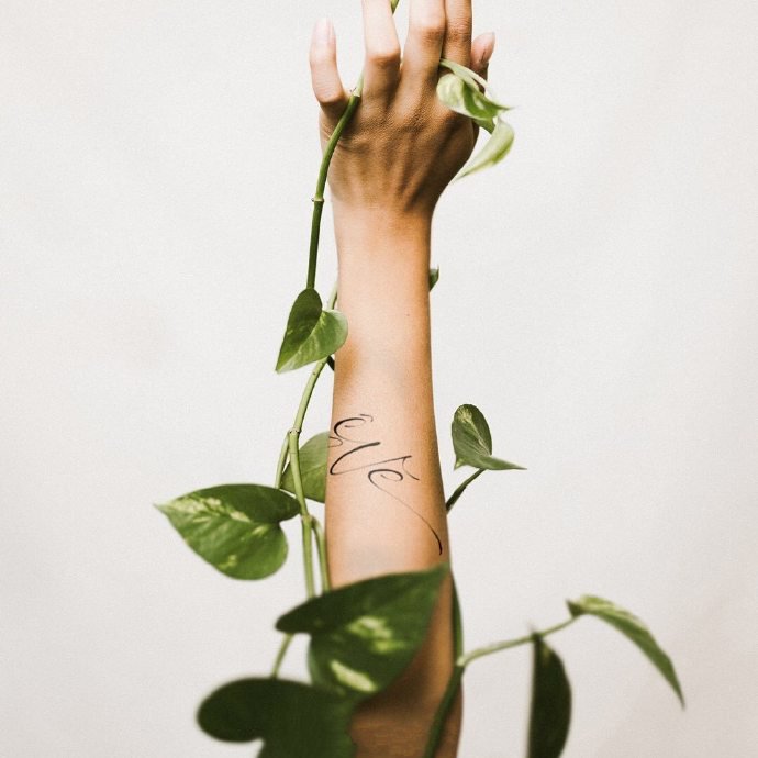 一组简约别致的字母纹身图片