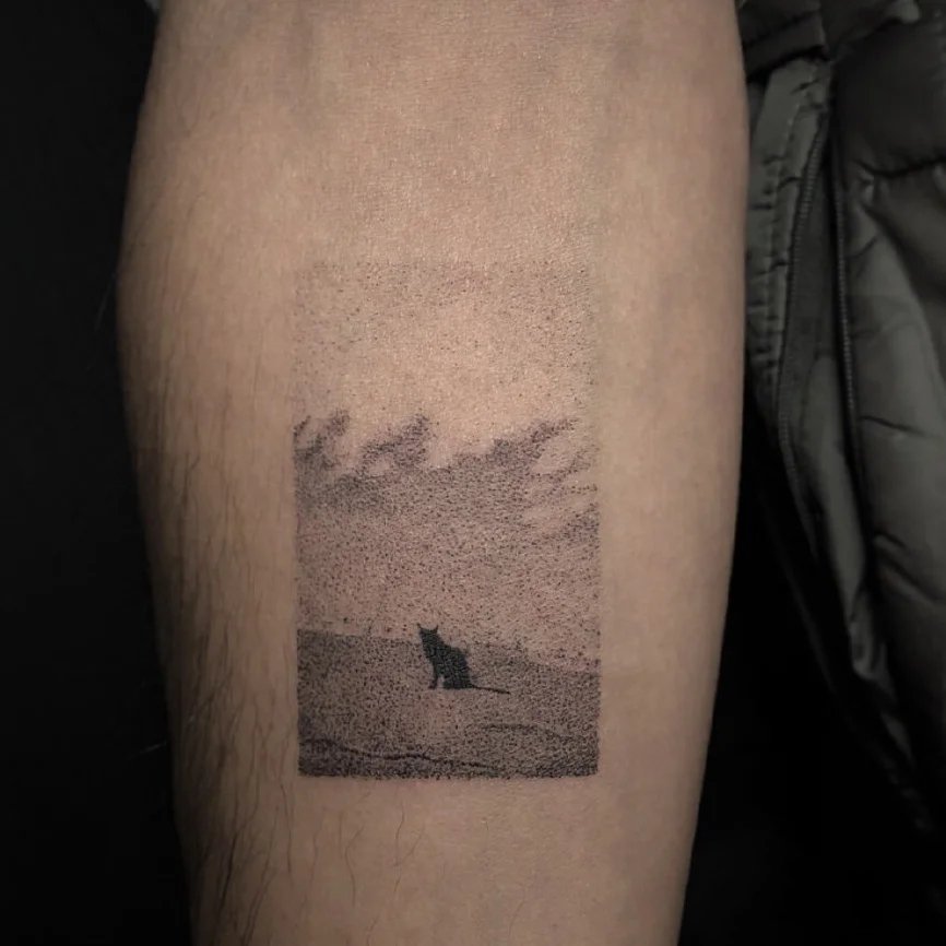 一组非常有质感的点刺纹身图片