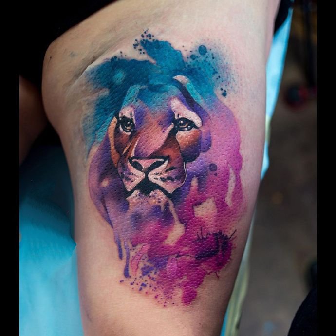 五彩斑斓的9张水彩纹身图片