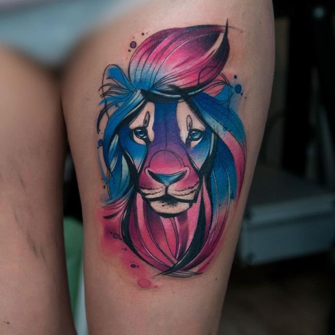 五彩斑斓的9张水彩纹身图片