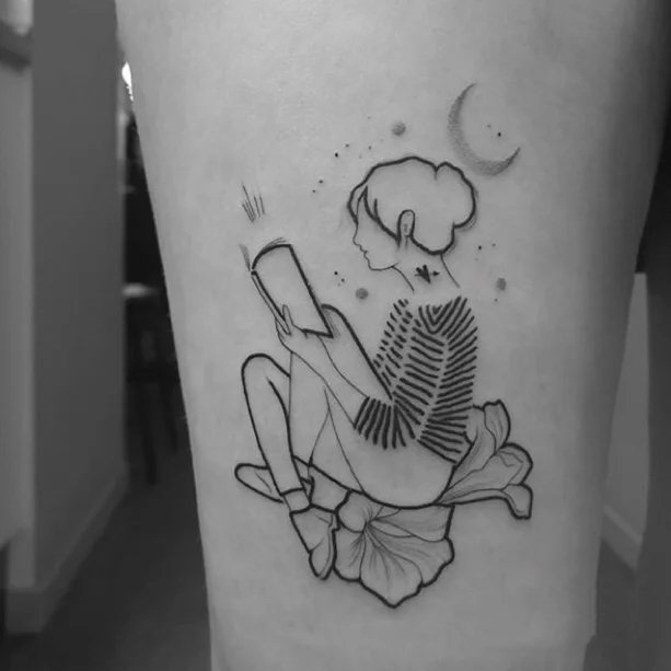 小清新的纹身图片素材——女人与自然