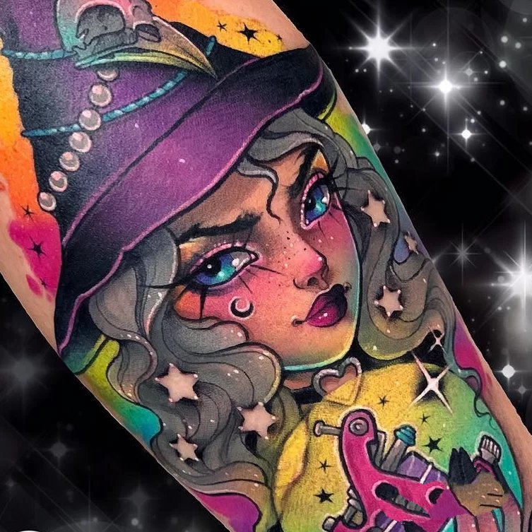 绚丽耀眼的9张重彩纹身图片