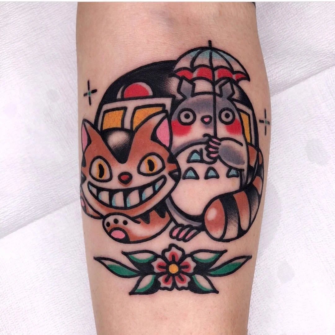 一组oldschool风的卡通纹身图片
