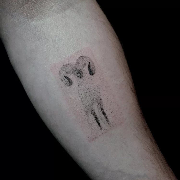 一组blackdot点刺动物纹身图片