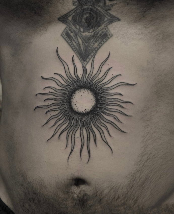 点线面组合的一组好看的纹身图片