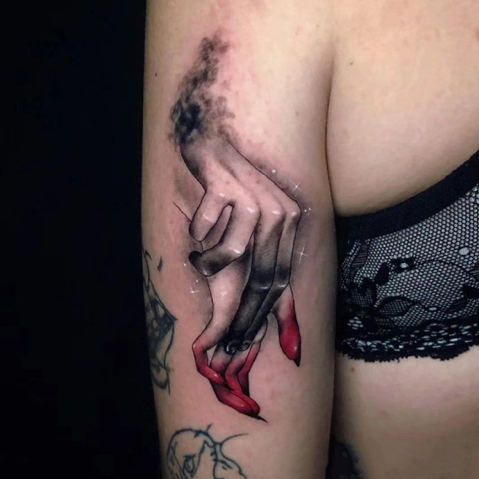 一组超有创意的手掌纹身图片