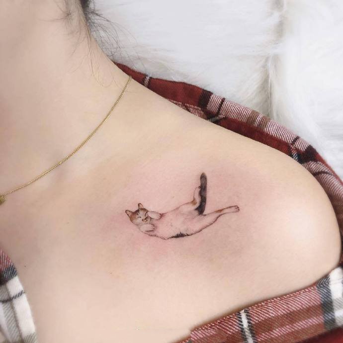 9张陪伴人类的萌宠纹身图片