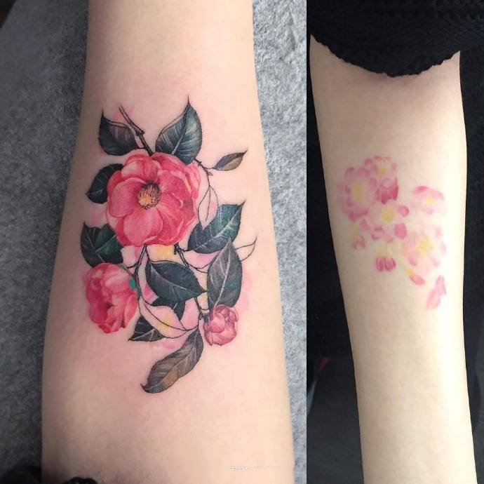 跟花有关的小清新纹身图片9张