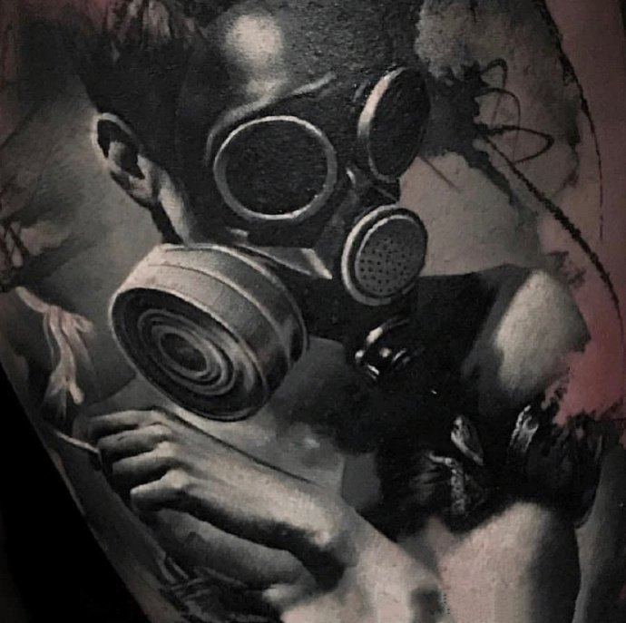 写实纹身图片，超逼真细腻的表达人物的质感