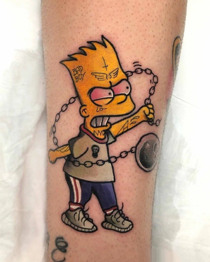 辛普森家族系列的9张卡通纹身图片
