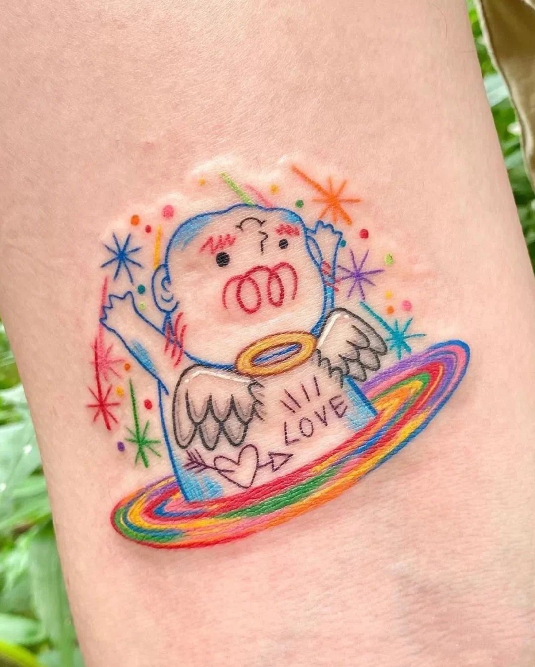 马克笔清新小图纹身图片9张