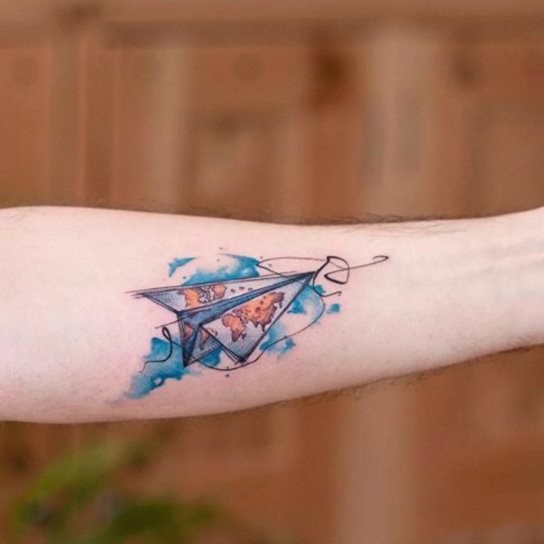 水彩风的一组好看纹身图片推荐