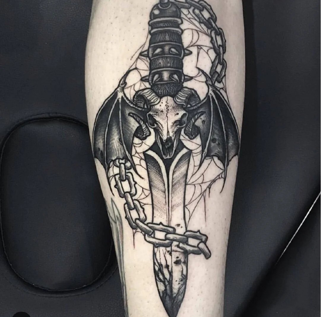 一组黑灰色的创意欧美纹身图片