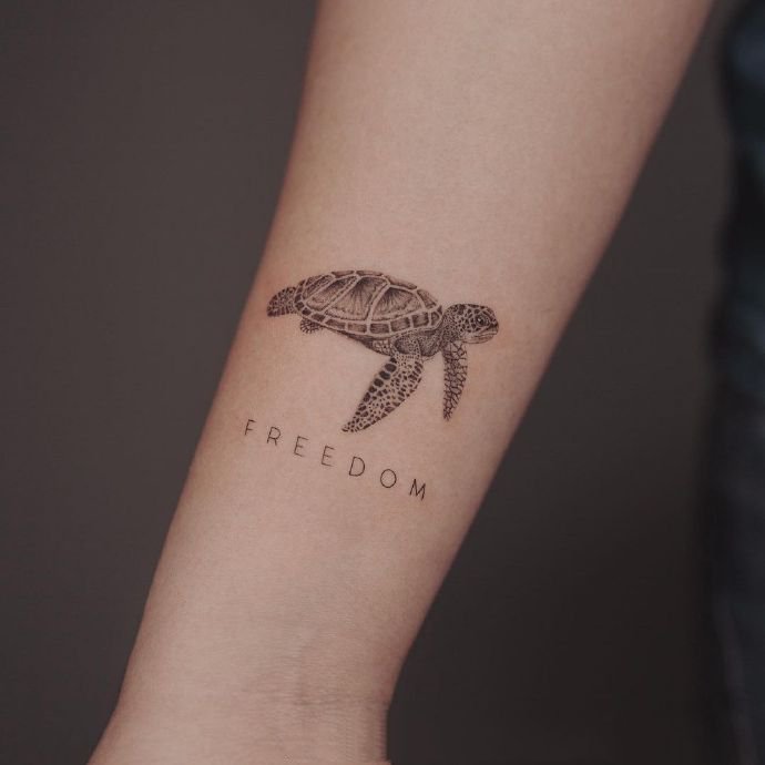 一组简单素色的小清新纹身图片