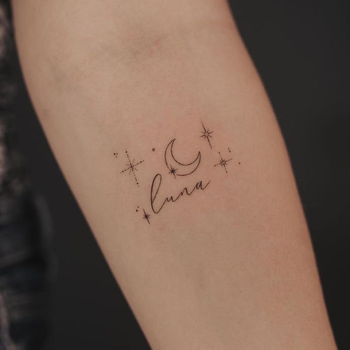 一组简单素色的小清新纹身图片