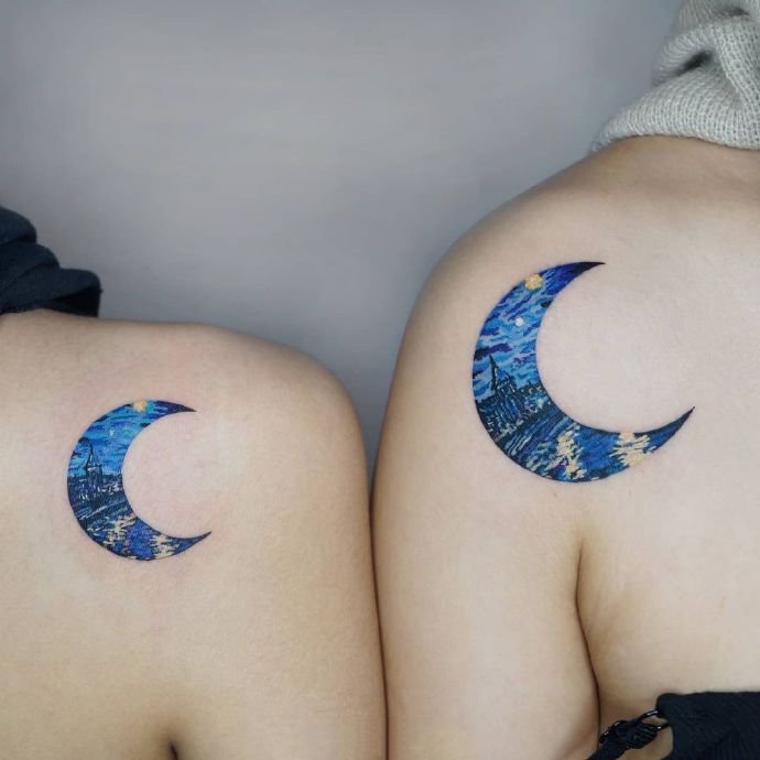 9张颜色梦幻的小图案纹身图片